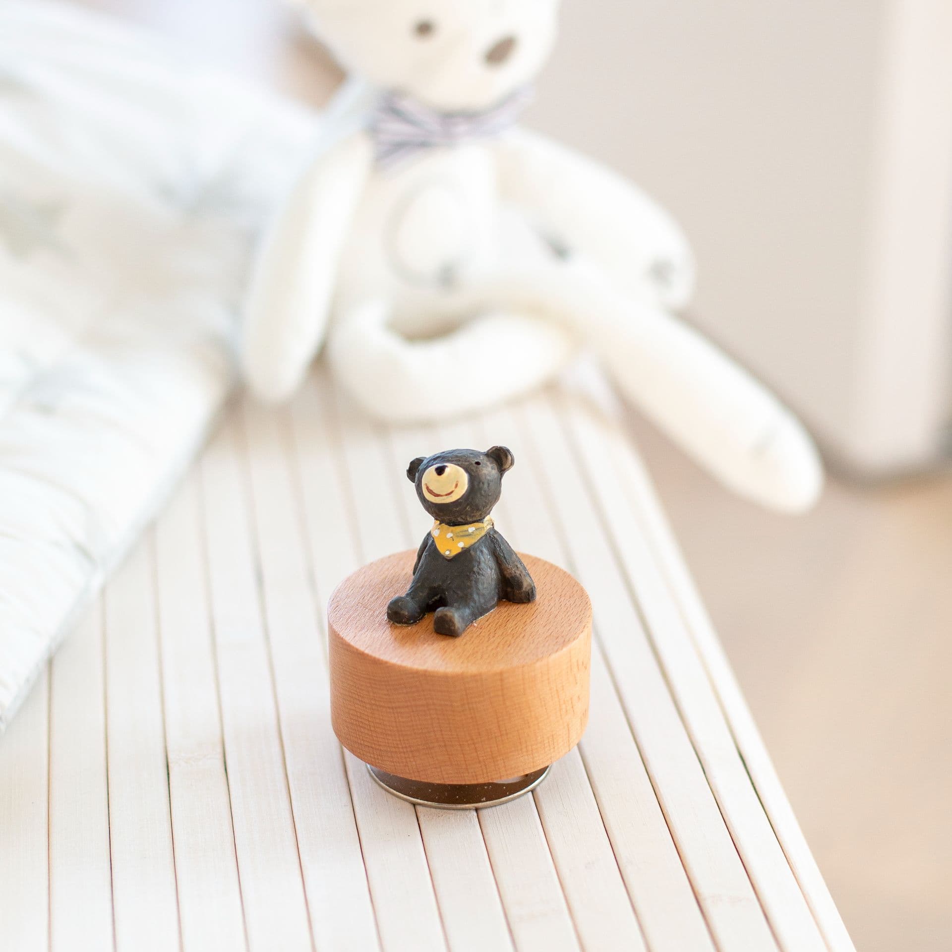 Wooden Baby Music Box Teddy