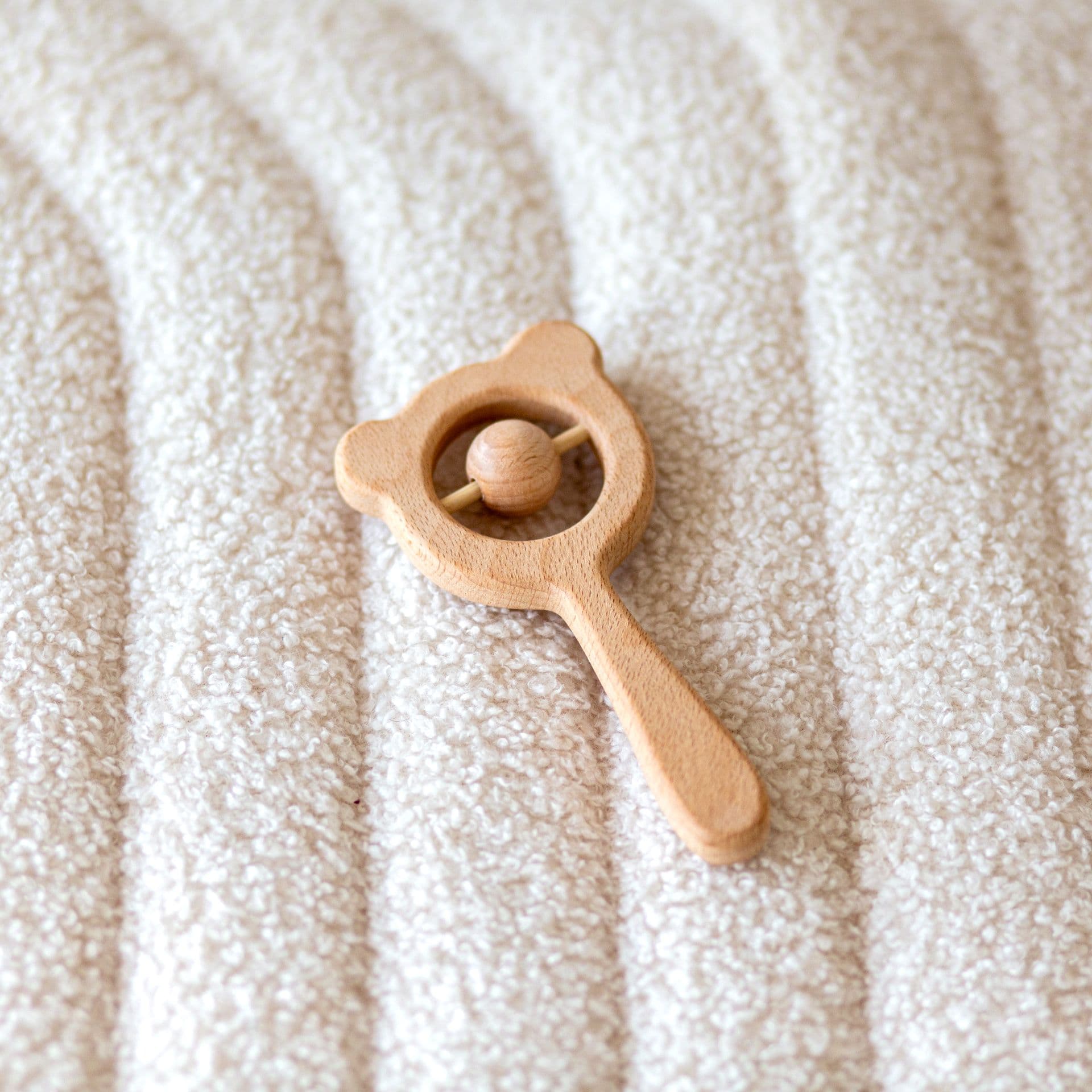 Teddy Wooden Rattle